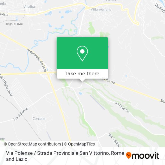 Via Polense / Strada Provinciale San Vittorino map