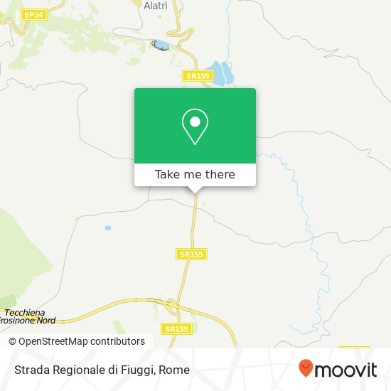 Strada Regionale di Fiuggi map