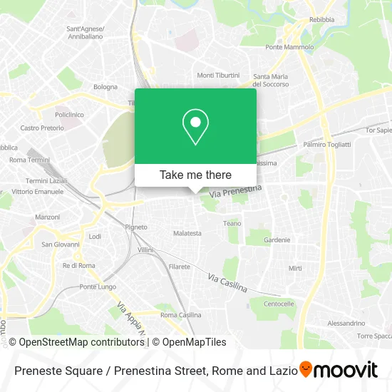 Preneste Square / Prenestina Street map