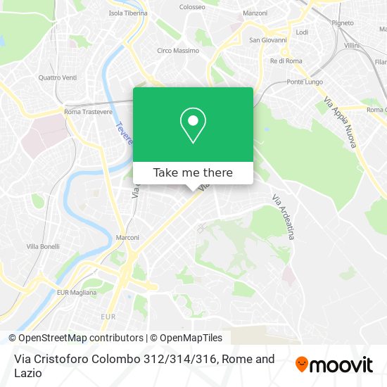 Via Cristoforo Colombo 312 / 314 / 316 map