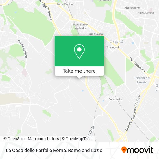 La Casa delle Farfalle Roma map