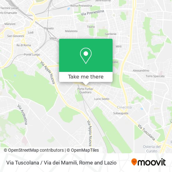 Via Tuscolana / Via dei Mamili map
