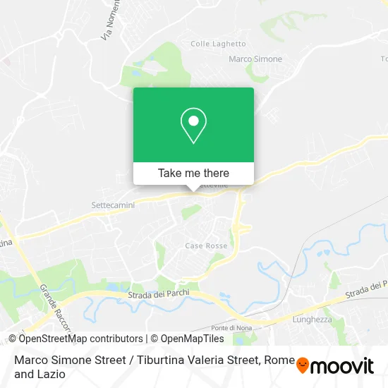Marco Simone Street / Tiburtina Valeria Street map