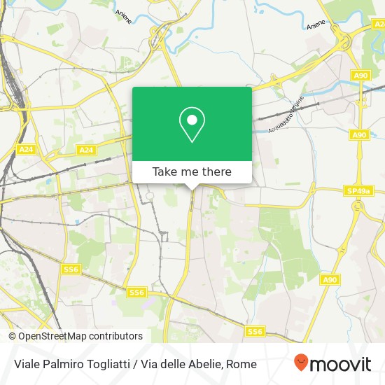 Viale Palmiro Togliatti / Via delle Abelie map