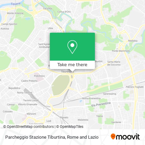 Parcheggio Stazione Tiburtina map