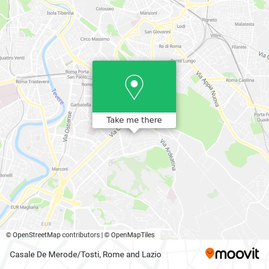 Casale De Merode/Tosti map