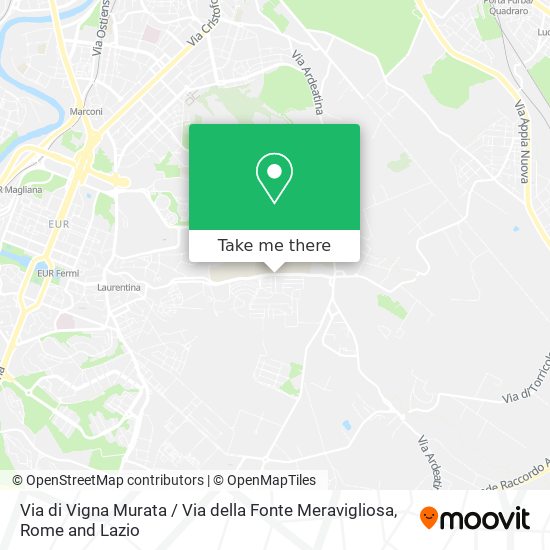 Via di Vigna Murata / Via della Fonte Meravigliosa map