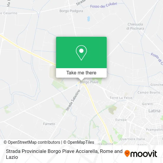 Provincial Road Borgo Piave Acciarella map