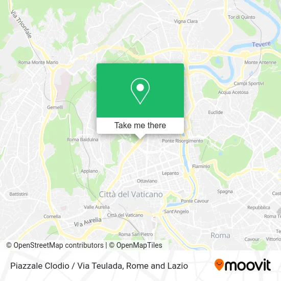 Clodio Square / Teulada Street map