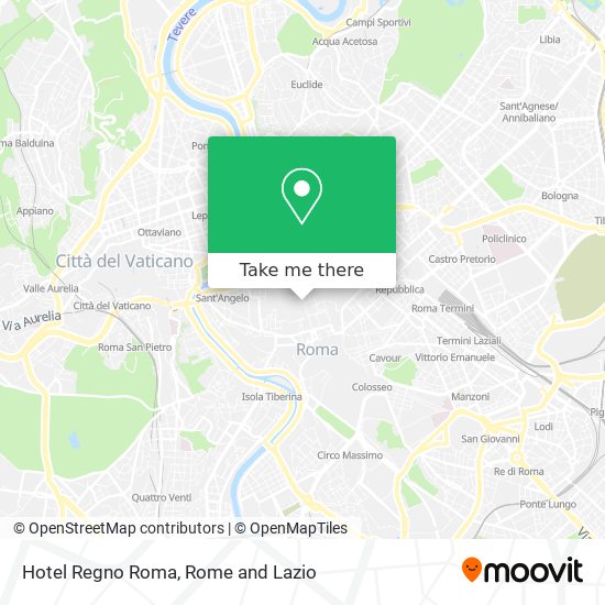 Hotel Regno Roma map