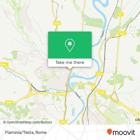Flaminia/Testa map