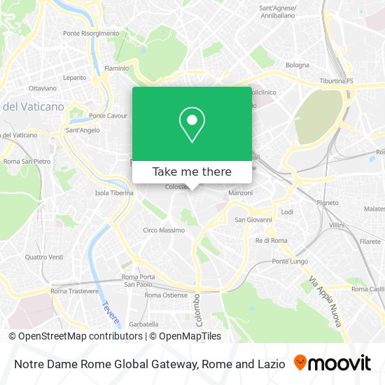 Notre Dame Rome Global Gateway map