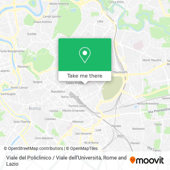 Viale del Policlinico / Viale dell'Università map