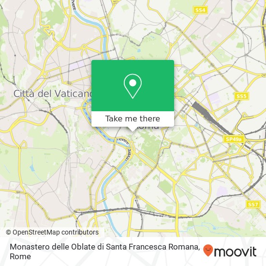 Monastero delle Oblate di Santa Francesca Romana map