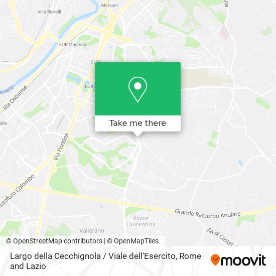 Largo della Cecchignola / Viale dell'Esercito map