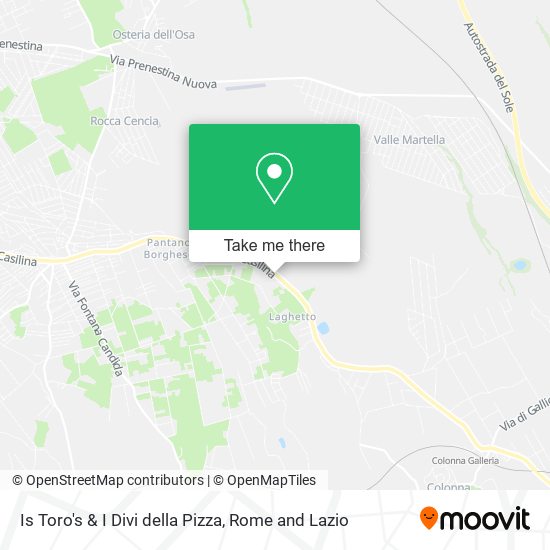 Is Toro's & I Divi della Pizza map