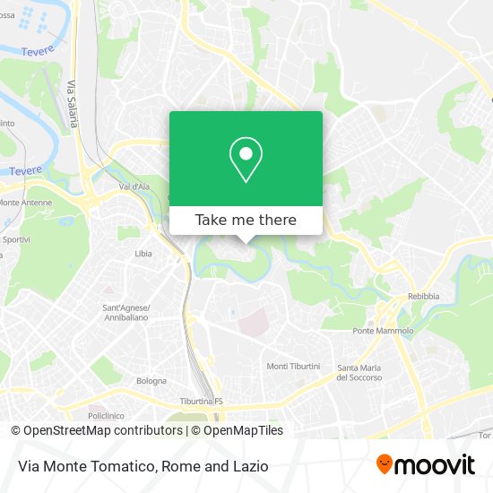 Via Monte Tomatico map