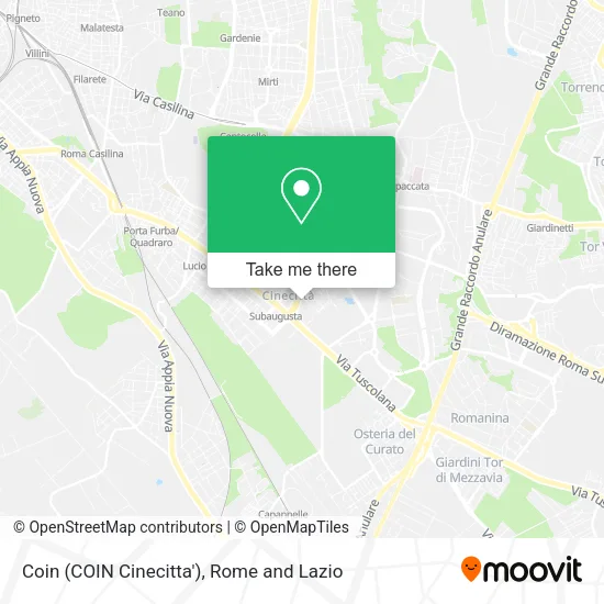 Coin (COIN Cinecitta') map