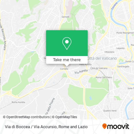 Via di Boccea / Via Accursio map