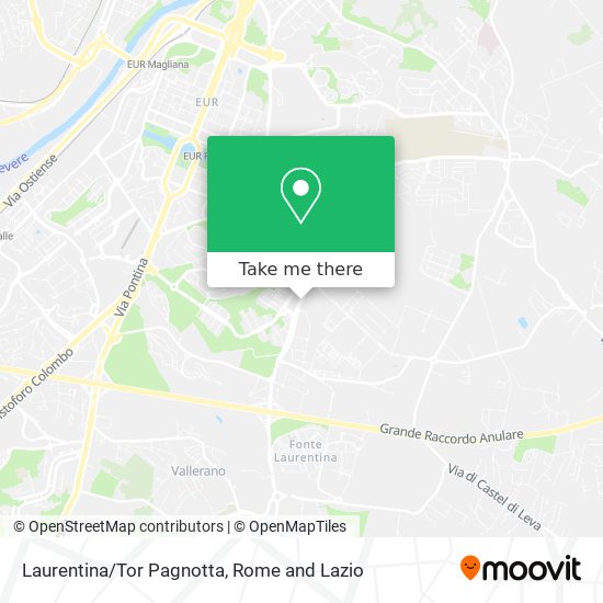 Laurentina/Tor Pagnotta map