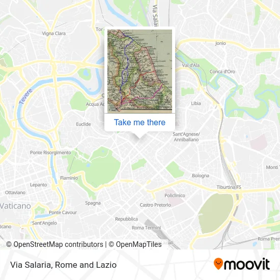 Via Salaria map