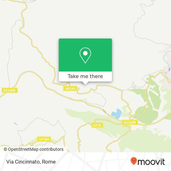 Via Cincinnato map