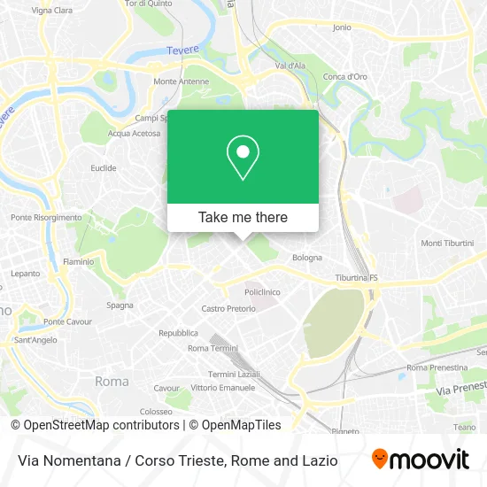 Nomentana Street / Trieste Avenue map