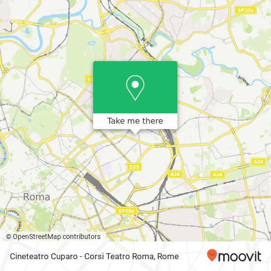 Cineteatro Cuparo - Corsi Teatro Roma map
