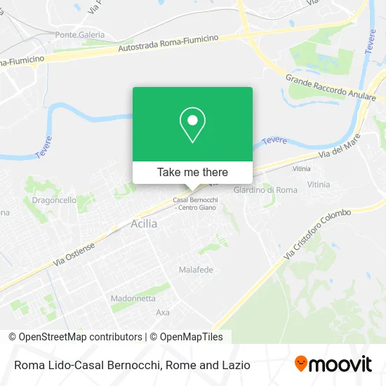 Rome Lido-Casal Bernocchi map