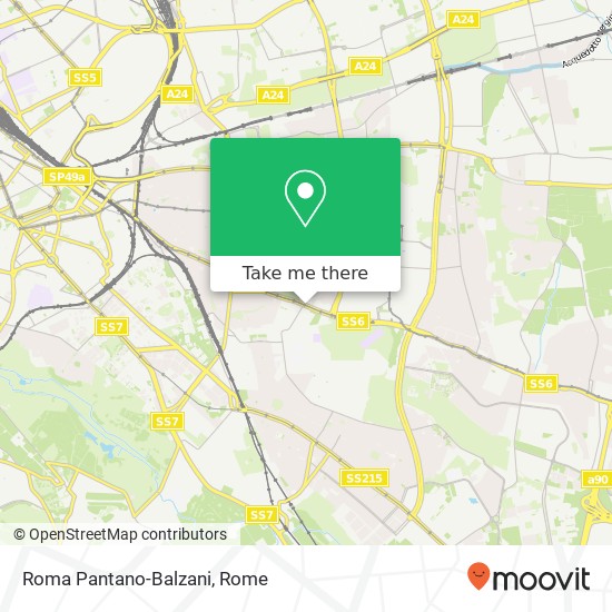 Roma Pantano-Balzani map