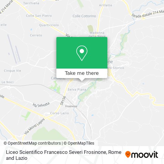 Liceo Scientifico Francesco Severi Frosinone map