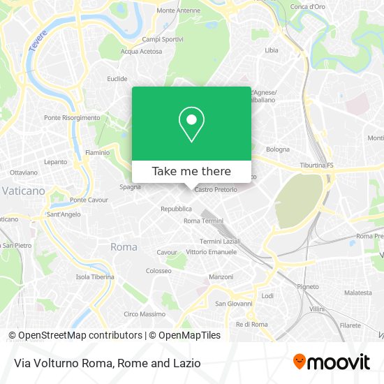 Via Volturno Roma map