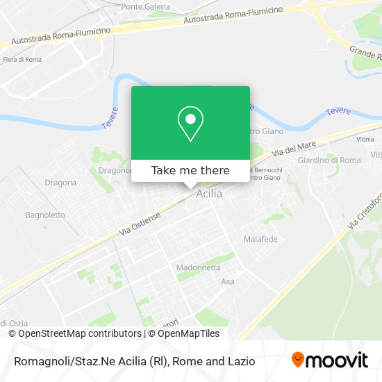 Romagnoli/Staz.Ne Acilia (Rl) map