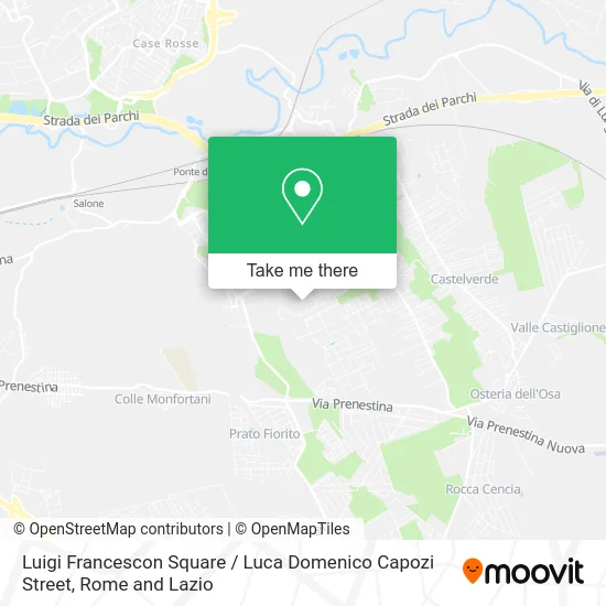 Luigi Francescon Square / Luca Domenico Capozi Street map