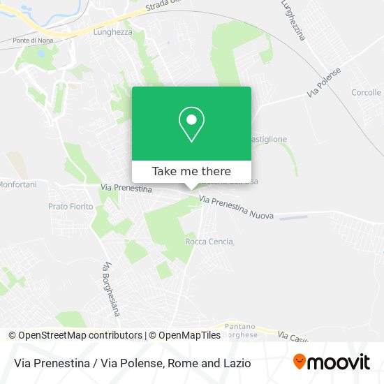 Via Prenestina / Via Polense map