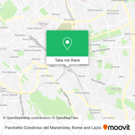 Parchetto Condiviso del Mandrione map