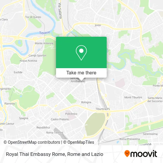 Royal Thai Embassy Rome map