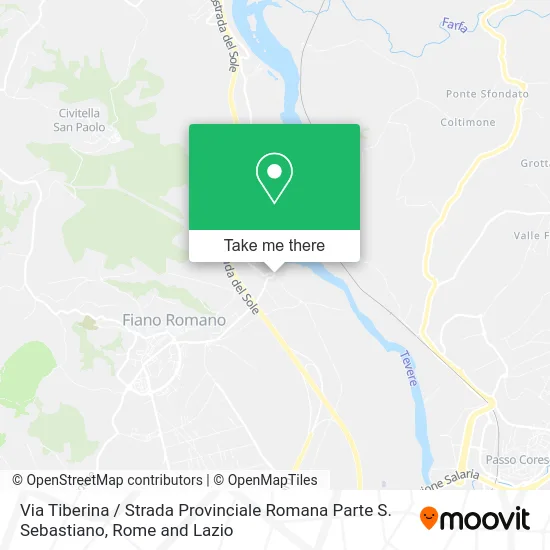 Tiberina Street / Roman Provincial Road Part S. Sebastiano map