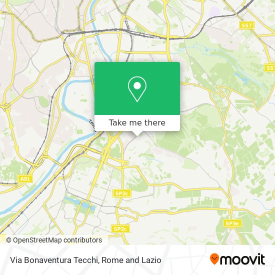 Via Bonaventura Tecchi map