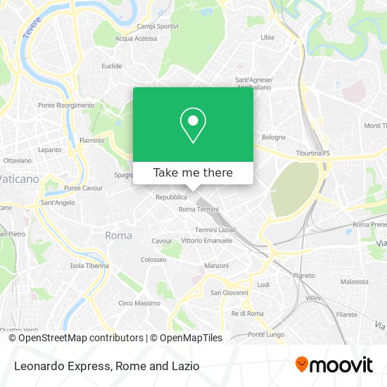 How to get to Leonardo Express in Roma by Bus, Metro or Train?