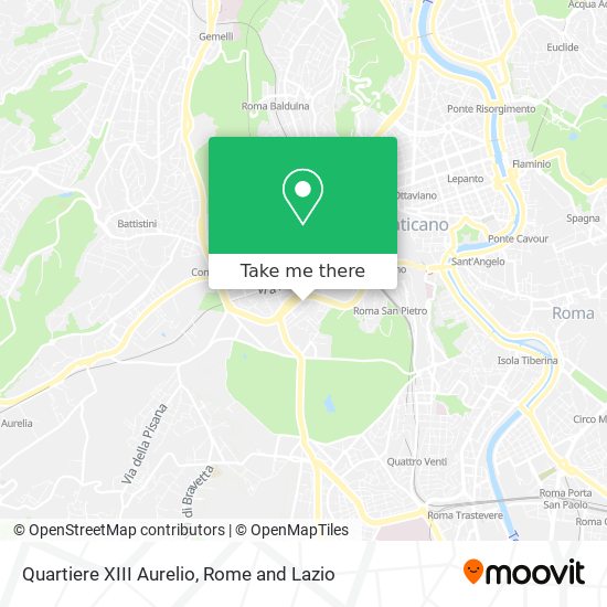 Quartiere XIII Aurelio map
