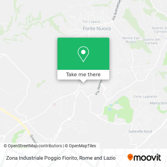 Zona Industriale Poggio Fiorito map