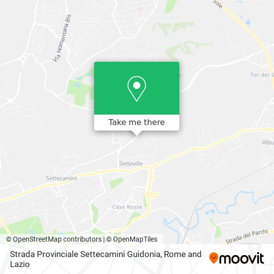 Strada Provinciale Settecamini Guidonia map