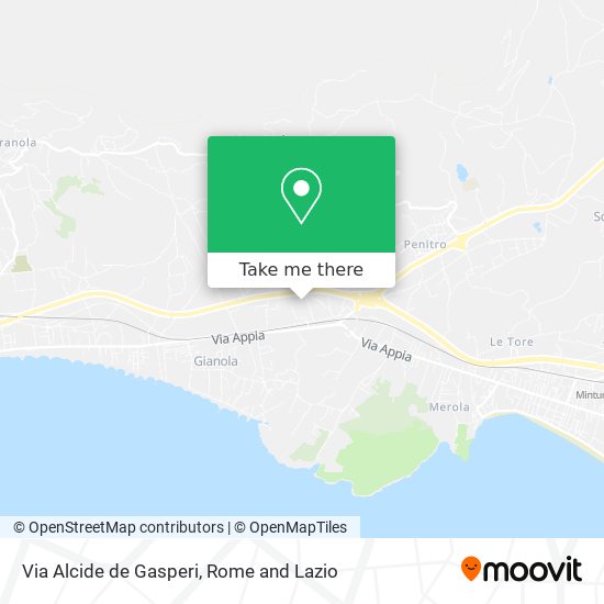 Via Alcide de Gasperi map