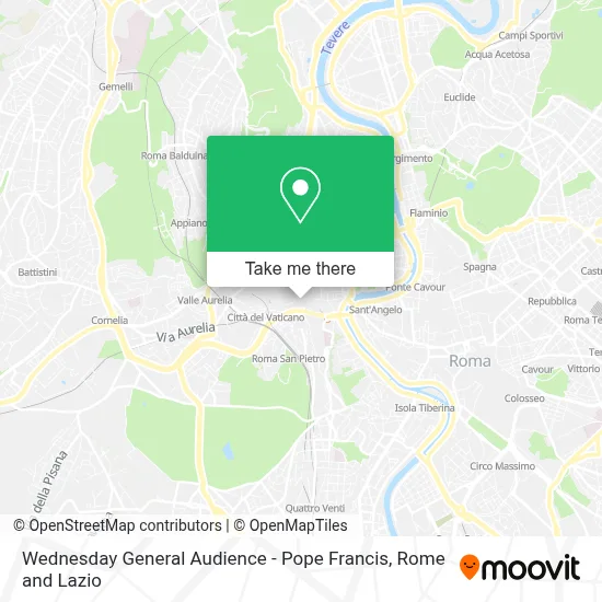 Wednesday General Audience - Pope Francis map