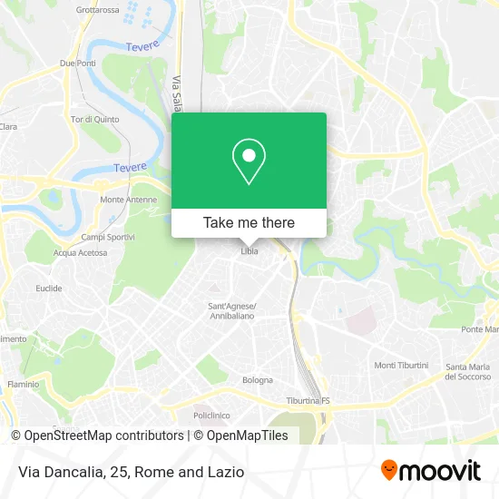 Via Dancalia, 25 map