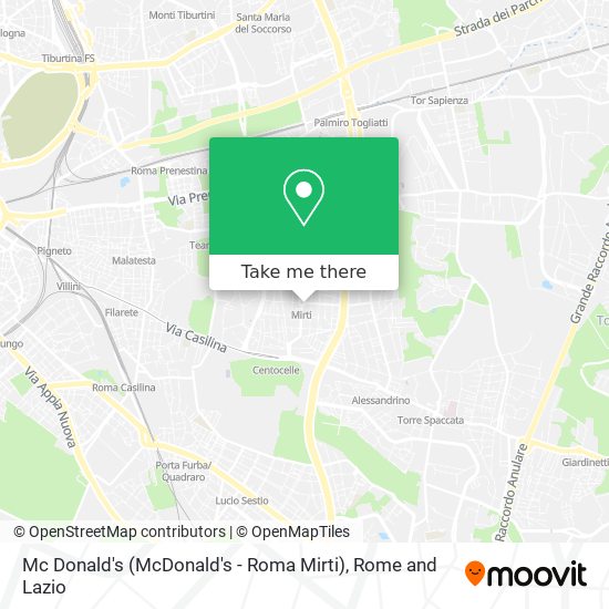 Mc Donald's (McDonald's - Roma Mirti) map