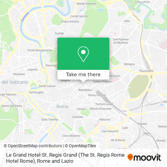 Le Grand Hotel-St. Regis Grand (The St. Regis Rome Hotel Rome) map