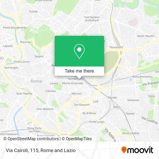 Via Cairoli, 115 map