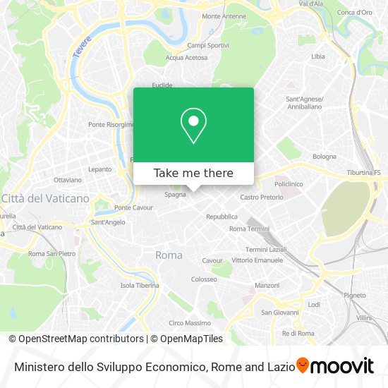 Ministero dello Sviluppo Economico map